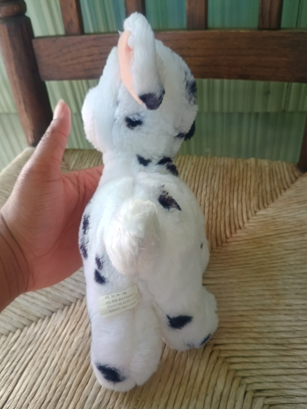 Vintage Mattel 1991 Disney Dalmatian Puppy Dog Stuffed Toy plush white black 8in - Picture 5 of 13